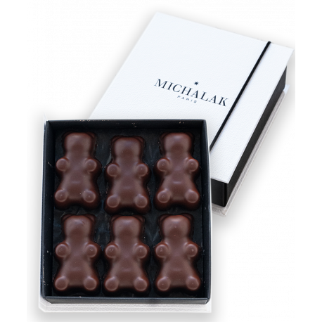 COFFRET OURSONS GUIMAUVE CHOCOLAT NOIR